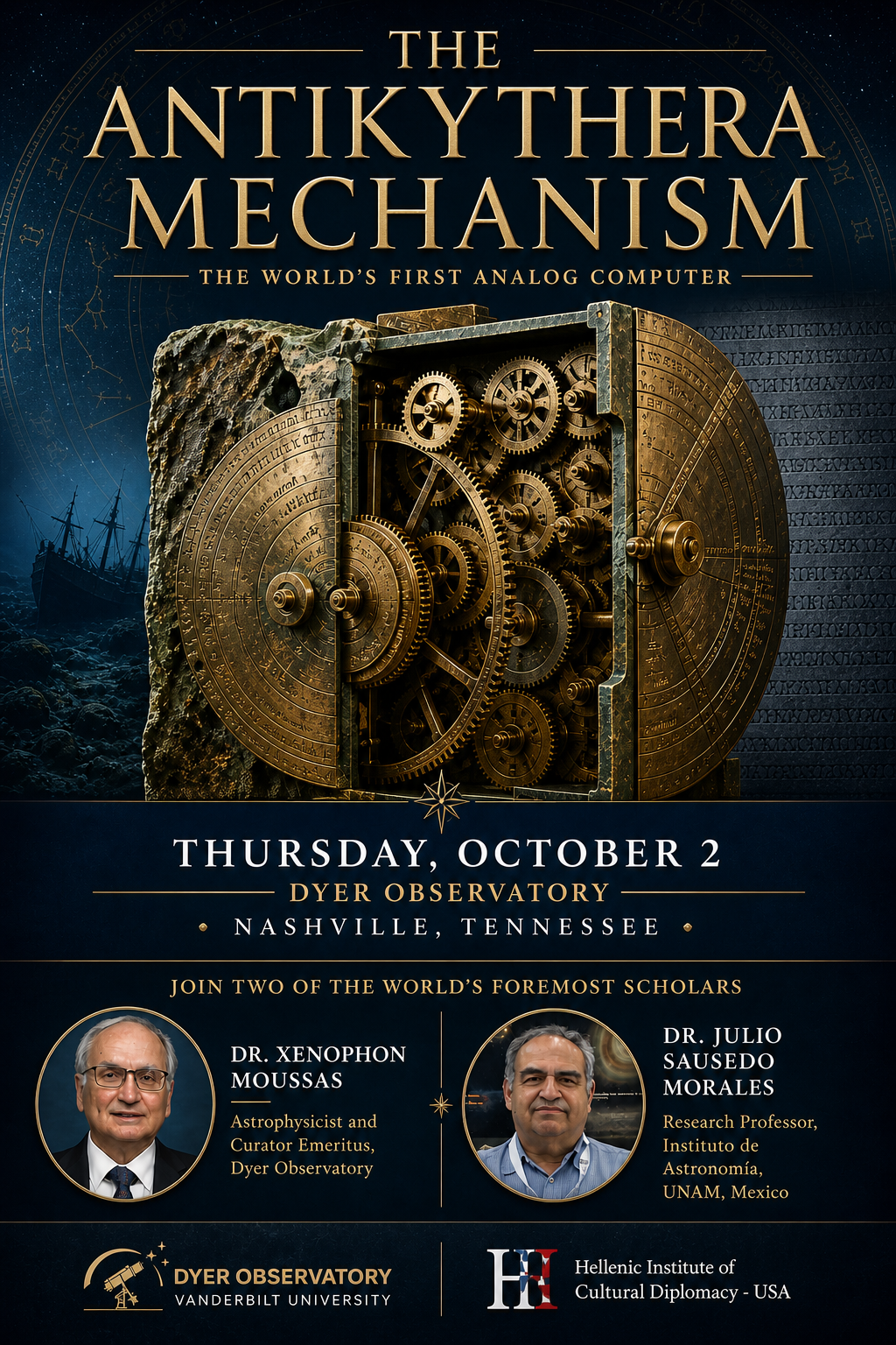 Special Lecture & Viewing Night: The Antikythera Mechanism